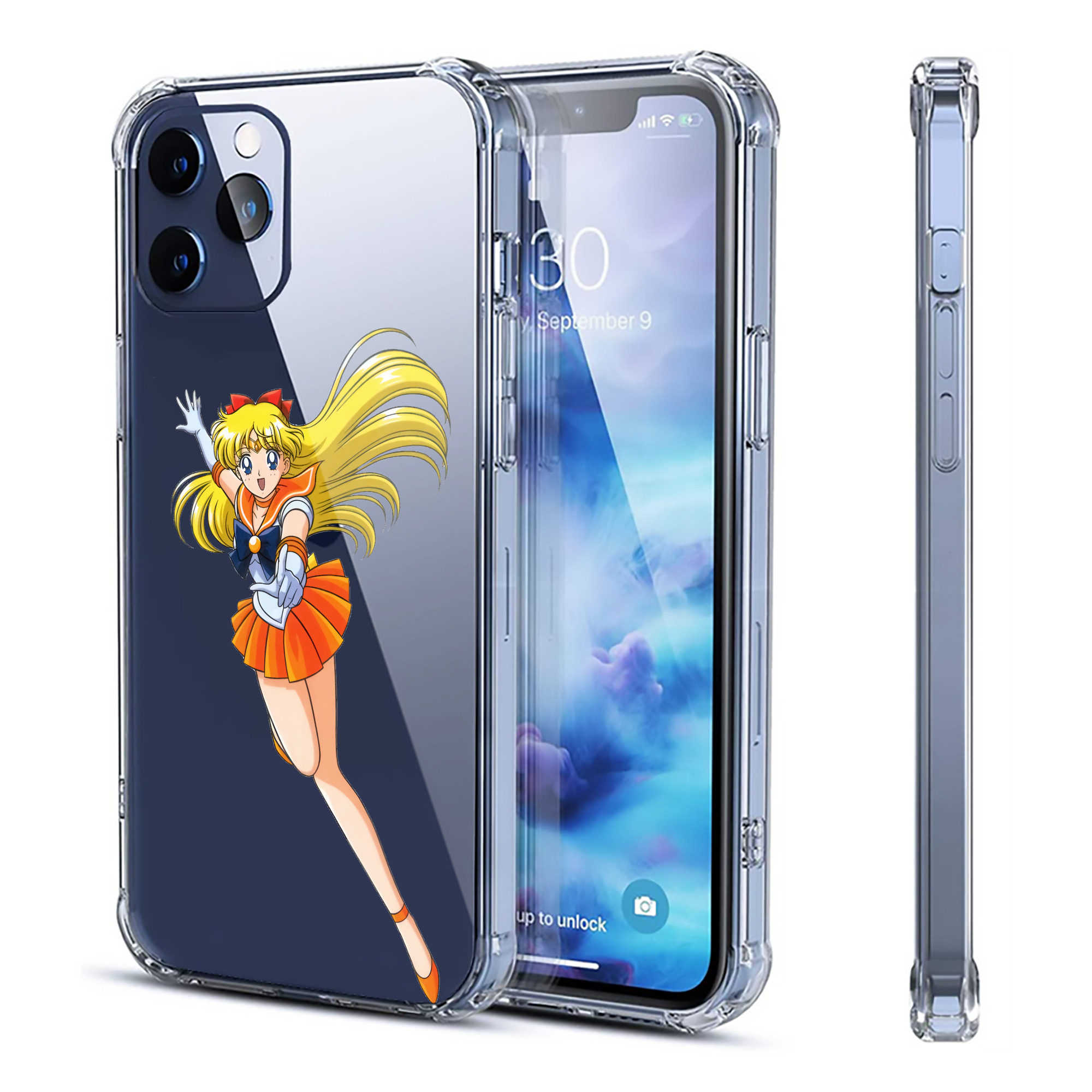 （画像用） 美少女戦士セーラームーン 愛野 美奈子 あいの みなこ Sailor Moon Aino Minako 【iPhone 12シリーズ対応】透明スマホケース（クリアソフトケース）